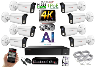 MS 4K IP 8 kamerový set so switchom 8 Mpix WTube (6378K8B) 